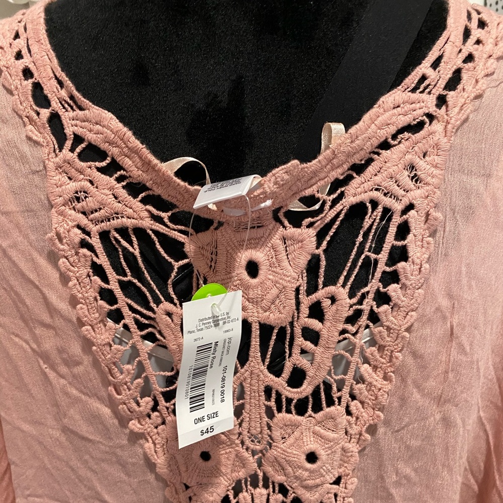 Pink Lace Kimono - Picture 4 of 5